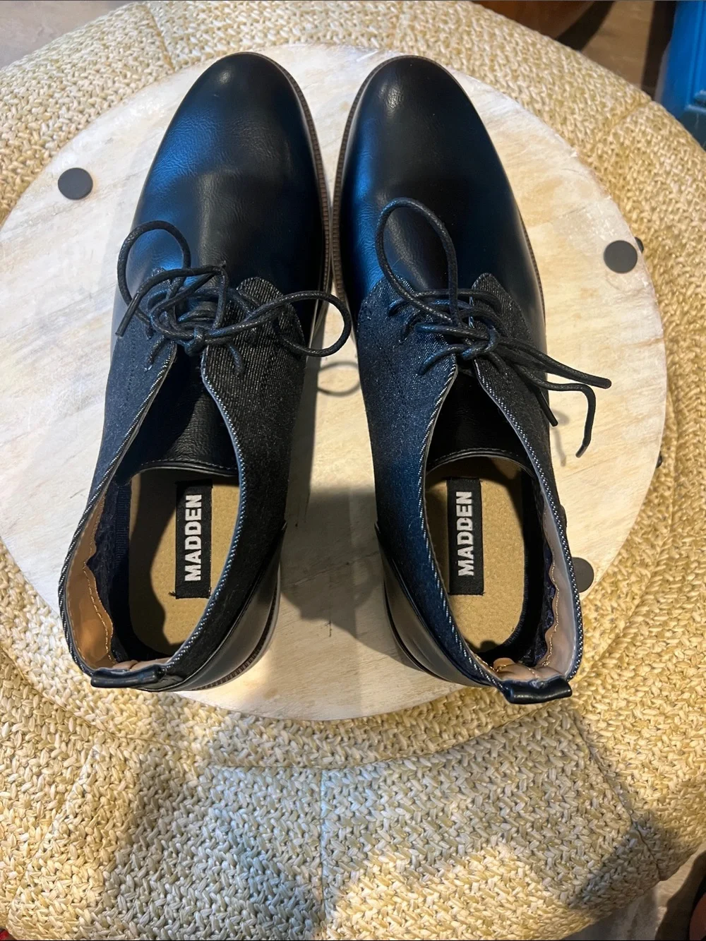 Steve Madden Men’s Black Lace-Up Chukka Ankle Boots Size 11
